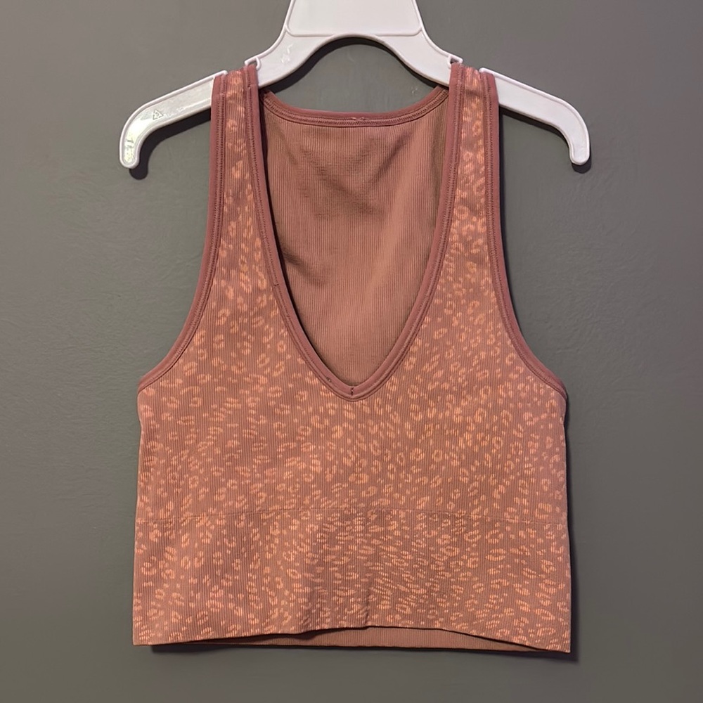 Athleta Brown Leopard Print Tank Top